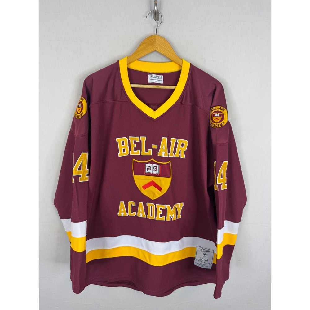 Classic Reels Bel-Air Academy Will Smith 14 Hockey Jersey Maroon Mens 2XL